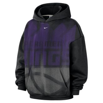 Nike Sacramento Kings Standard Issue Nike Mens NBA Fleece Basketball Hoodie in Black | IQ2596-010