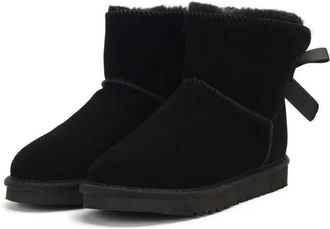 Generic QXDZSW Women Warm Bow Snow Winter Boots Women Boots Ankle Boots Fur Shoes Size 34-45 Black