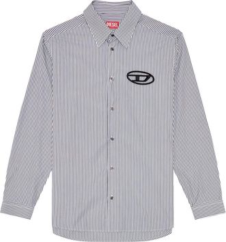Diesel S-Simply-E striped cotton shirt - men - Cotton - 46 - Black