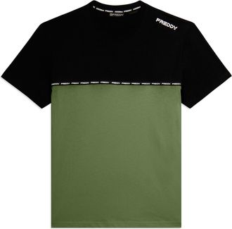 Freddy T-shirt colour block con inserto logato