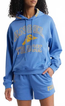 The Mayfair Group Angel Track Graphic Hoodie In Blue