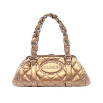 Chanel Pre-owned Matelasse Leren Handtas - Dames - Pre-owned - Beige - Maat: ONE Size Leer