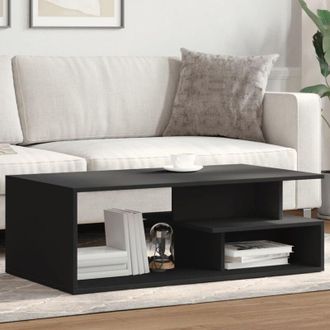 vidaXL Tavolino da Salotto Nero 102x55x35 cm in Legno Multistrato - Vidaxl