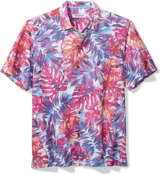 Tommy Bahama Coastal Cool Frond Fiesta IslandZone Short Sleeve Button-Up Shirt in Very Berry at Nordstrom, Size Xx-Large