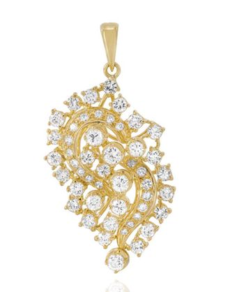 Bespoke 18kt Yellow Gold Diamond Pendant