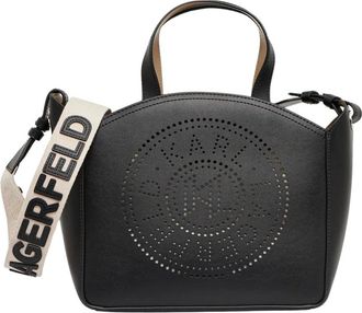 Karl Lagerfeld K/Circle Small Handbag - Dames - Handtassen - Zwart - ONE Size - Leer - Tassen