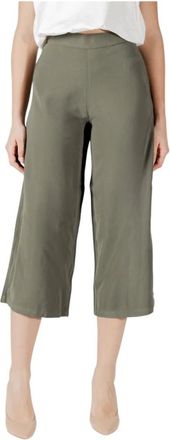 Only Culottes de pierna ancha verdes - Trousers - Mujer - Verde - L