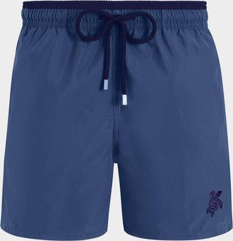 Vilebrequin Mens Les Unis Bicolor Swim Trunks