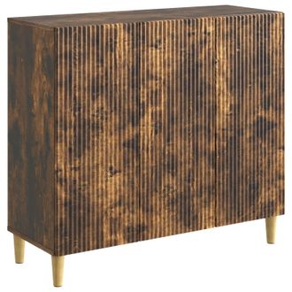 vidaXL Aparador Roble Ahumado 89 X 34,5 X 80 Cm Madera De Ingenier&iacute;a Vidaxl