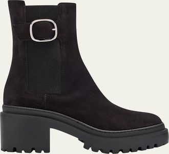 Giuseppe Zanotti Platform Suede Chelsea Boots