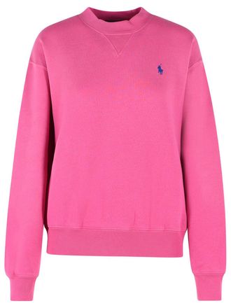 Polo Ralph Lauren Sweatshirt aus fuchsiafarbener Baumwollmischung