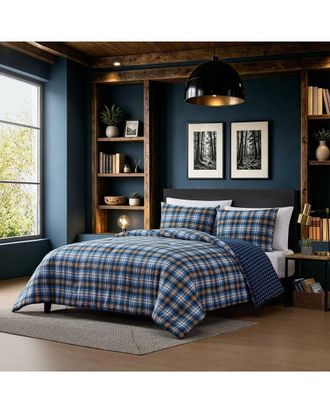 Eddie Bauer Halifax Plaid Cotton Flannel Comforter Set