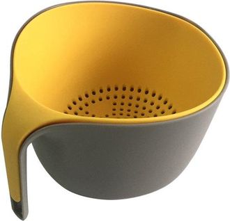 No Brand Colador Triangular Para Asfalto, Para Lavar Verduras Y Frutas, 2 Piezas, Amarillo, Gris