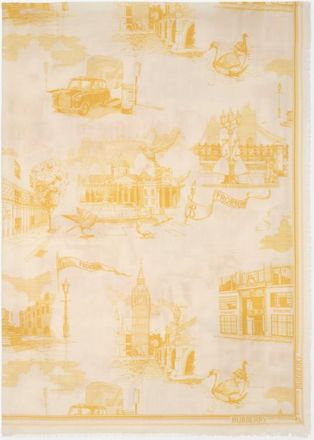 Burberry London Landmarks Wool Silk Scarf