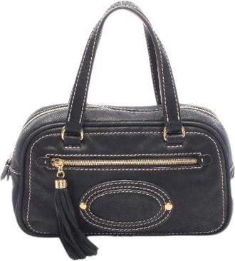 Loewe Pre-owned Madrid Anagram Leren Handtas - Dames - Vintage Handtas - Zwart - ONE Size - Leer - Vintage