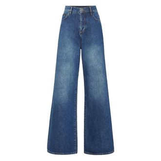Philipp Plein Jeans, Dames, Blauw, W26, Denim, Denim Skater Fit Broek
