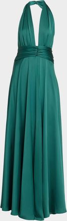 Ramy Brook Jasmine Backless Plunging Gown