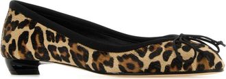 Alexander McQueen Alexander Mcqueen Womens Printed Calf-hair Armadillo Ballerinas - Beige Leather - Size EU 37