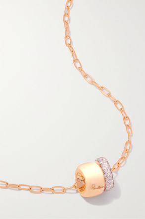 POMELLATO Collana In Oro Rosa 18 Carati Con Diamanti Iconica