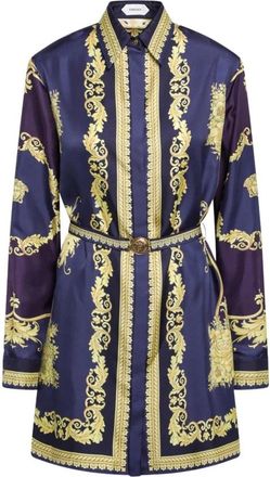 Versace Shirt Dress - Dames - Shirt Kleedjes - Blauw - S - Kleedjes