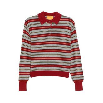 Guest In Residence Maglione Polo a Righe Collegiate - - Tops - Donna - Multicolore - XS