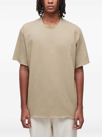 Osklen wrinkled raw-edge T-shirt - Neutrals