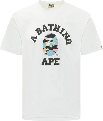 A Bathing Ape New Multi Camo Tee - Heren - T-shirts - Wit - 2XL - Katoen - Tops