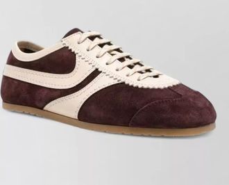 Dries Van Noten leather paneled low-top sneakers