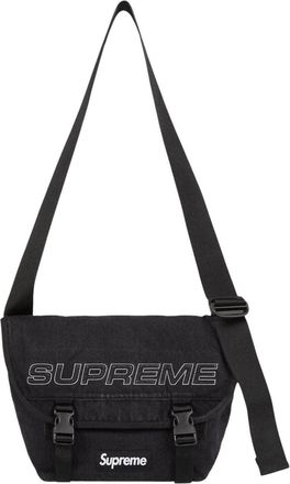 SUPREME Denim Messenger Bag Black FW25B14-BLACK