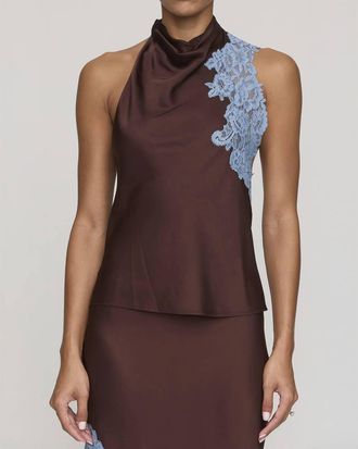 A.L.C. Rose Top In Ganache French Blue