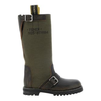 Fendi Botas Commando - Shoes - Mujer - Verde - 39 EU