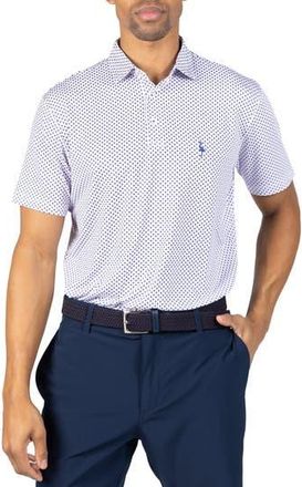 Tailorbyrd Stars Print Performance Polo in White at Nordstrom Rack, Size Medium