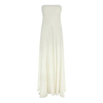 Giovanni Bedin Long Silk Chiffon Off-the-Shoulder Dress - female - Giovanni Bedin - Gowns - White - XS - Dresses