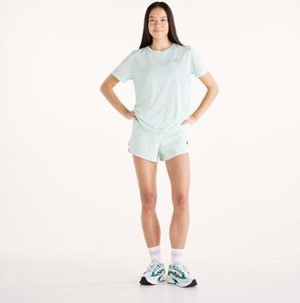 New Balance Mujer RC Essential T-Shirt en Verde, Poly Knit, Talla XL