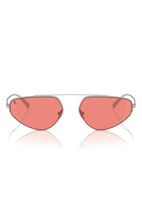 Ferrari 58mm Irregular Sunglasses in Silver /Red at Nordstrom