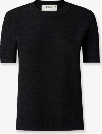 Fendi Maglia FF in cotone e viscosa - FENDI - gender_Woman