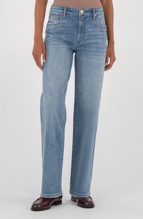 Kut from the Kloth Siena High Waist Wide Leg Jeans in Resiliently at Nordstrom, Size 00