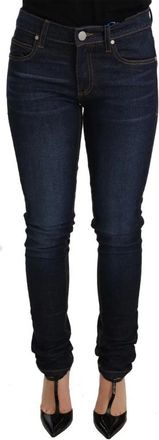 Versace Jeans Couture Low Waist Skinny Denim Jeans - Dames - Skinny Jeans - Blauw - 3XS - Denim - Jeans