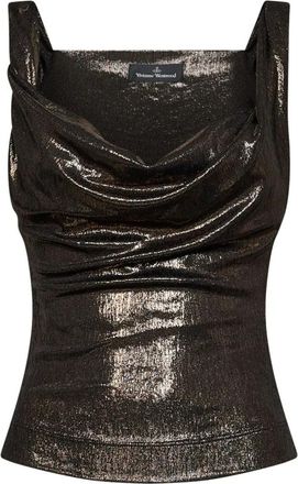 Vivienne Westwood Anna Top - Dames - Tops zonder mouwen - Bruin - M - Polyester - Tops