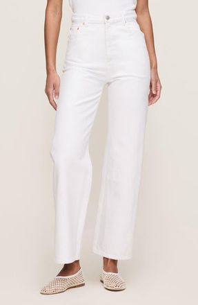 DL1961 Karmine Refined SculptSystem High Waist Wide Leg Jeans in White at Nordstrom, Size 30