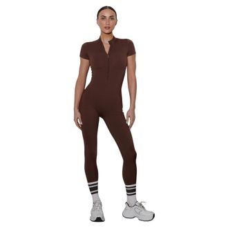 Estro & Luminara Slim Fit Sporty Jumpsuit - female - Estro - Jumpsuits - Brown - XL - Jumpsuits & Playsuits