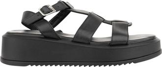 Sergio Moretti Platte Sandalen - Dames - Sleehakken - Zwart - 37 EU - Schoenen