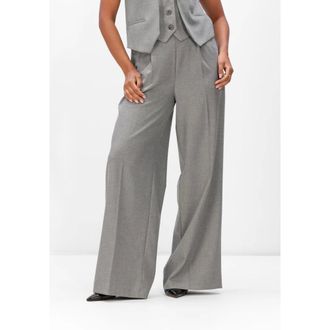 Est'seven Broeken, Dames, Grijs, M, Leer, Jildau Trouser