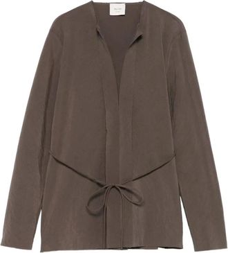 Alysi Jassen, Dames, Bruin, XS, Ruffled Blouse