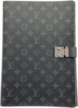 Louis Vuitton Pre-owned Accessories, male, Black, Size: ONE SIZE Pre-owned Monogram Eclipse document holder