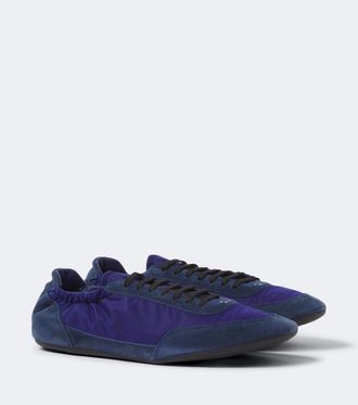 Prada Prada Collapse Re-Nylon and suede sneakers