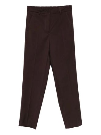 DRHOPE pressed-crease trousers - Brown