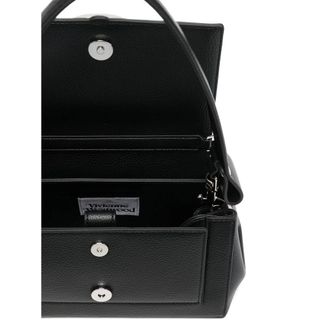 Vivienne Westwood Grained Leather Shoulder Bag - Black