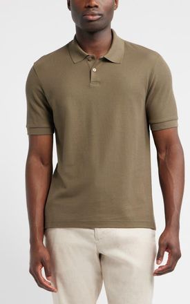 Nordstrom Pima Cotton Piqu&eacute; Polo in Olive Tundra at Nordstrom, Size X-Large