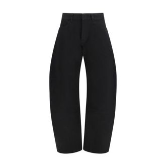 Alaia Wijde broek - Dames - Broeken - Zwart - Maat: S Zijde
